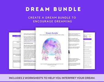 Aumenta tus sueños: crea un paquete de sueños: guía para mejorarlos y comprenderlos, hojas de trabajo, uso de cristales, tótems y hierbas.