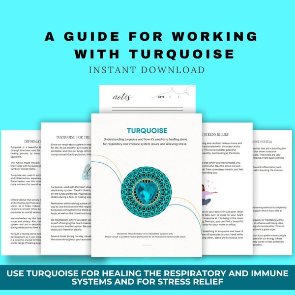 Printable Turquoise Crystal Guide for Crystal Healing