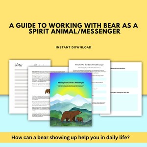 Printable Bear Spirit Animal Meaning of Totem Animal Worksheets