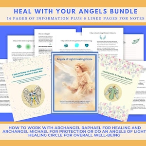 Angels Guide Bundle includes Archangel Raphael, Angels of Light Healing Circle, Archangel Michael, Angelic Healing, Angel Guidance