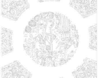 Adult Coloring Page Color Therapy Digital Download Eiffel Etsy