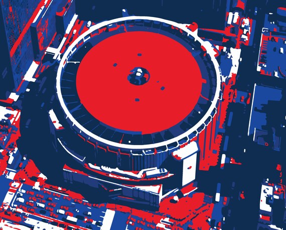 New York Rangers Art Madison Square Garden New York City Canvas Print Hockey Art Man Cave Groomsman Gift Child S Bedroom