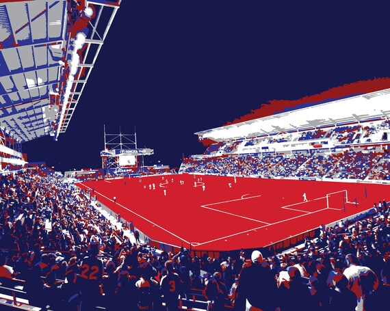 Chicago Fire Soccer Toyota Park Stadium Soccer Club Mls Etsy