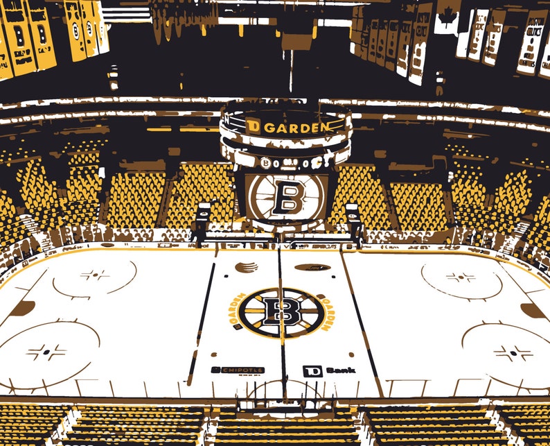 Boston Bruins Art TD Garden Boston Massachusetts Canvas Etsy