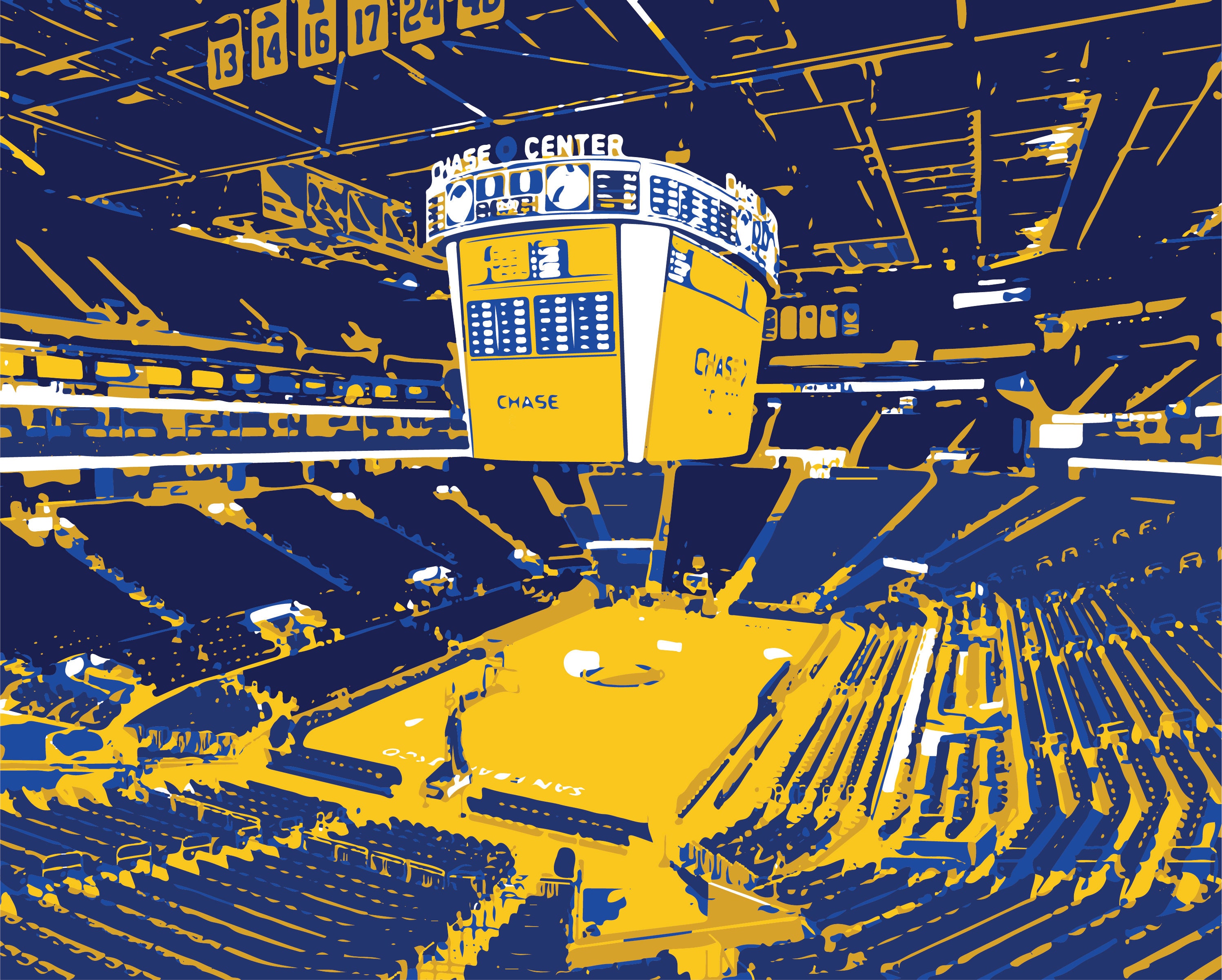 Golden State Warriors Art Chase Center Oracle Arena San Etsy