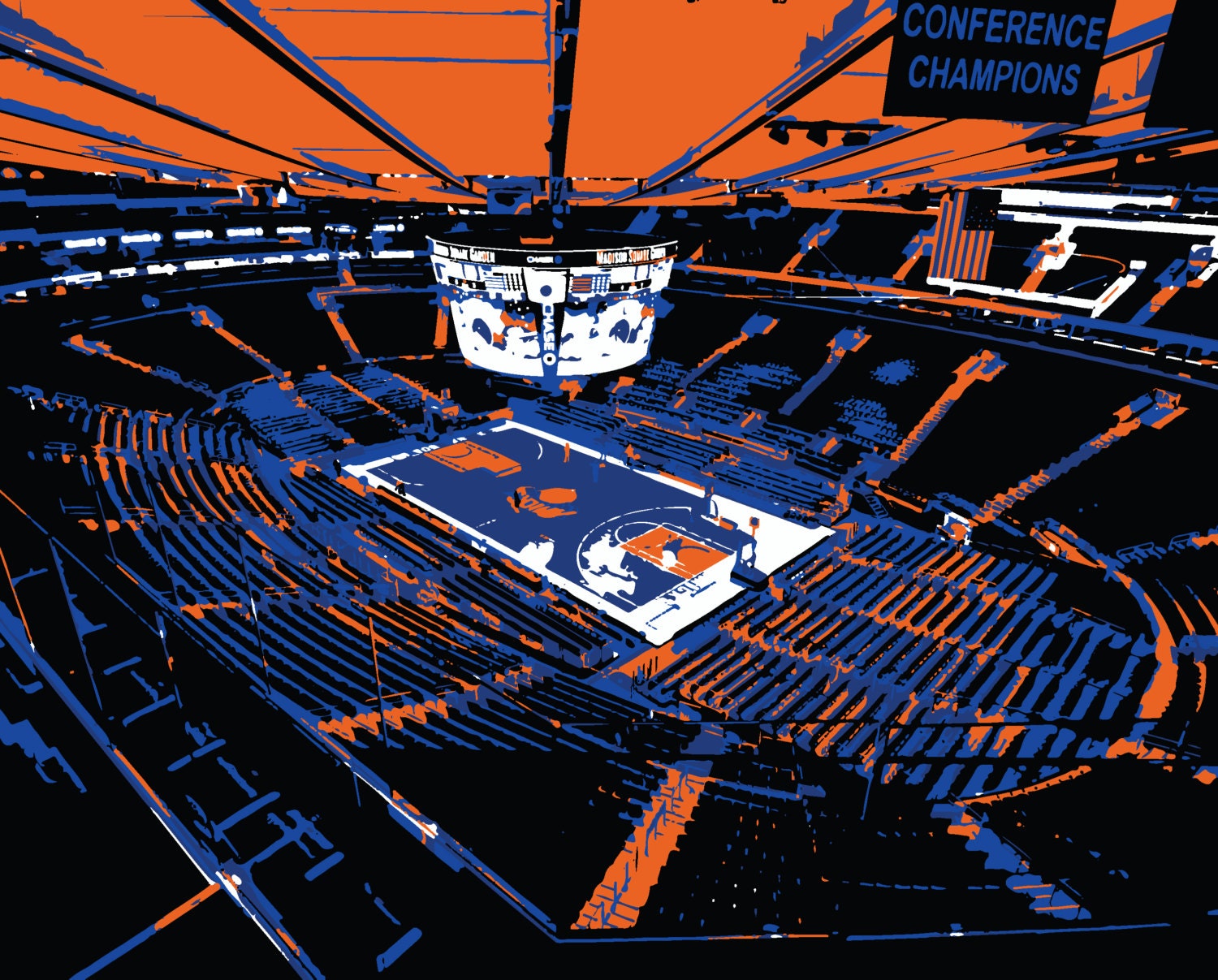 New York Knicks art Madison Square Garden New York City Etsy