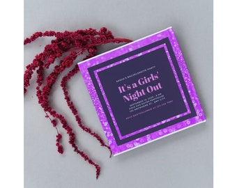 A Girls' Night Out Bachelorette Party Invitation