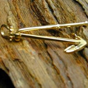 Anchor Pendant, 14k