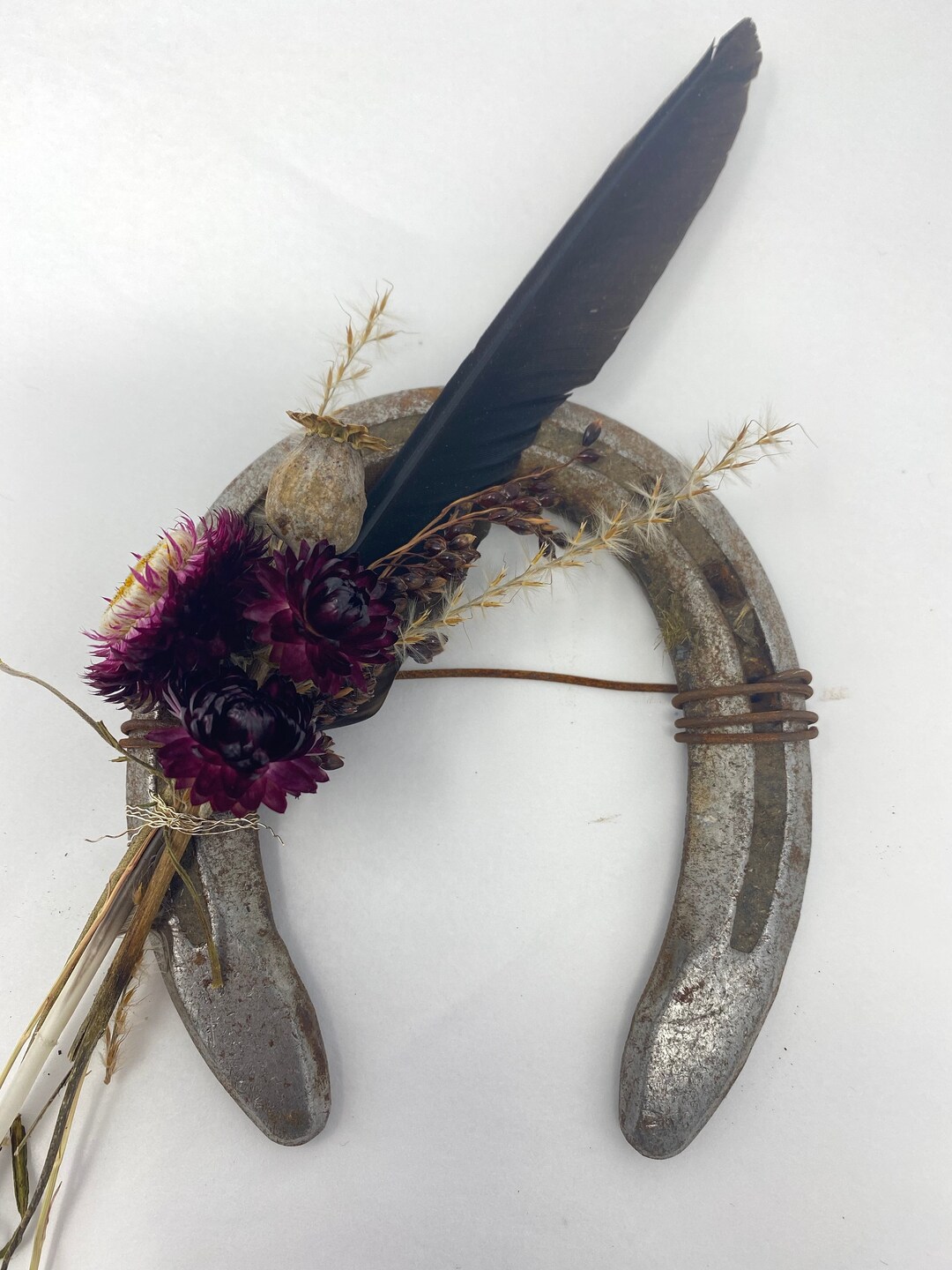 Horseshoe and Flowers Wall Hanging - Etsy