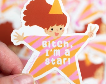 I'm a Star - Vinyl Sticker- female empowerment sticker