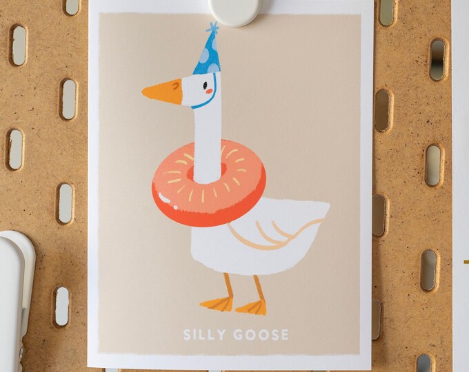 Silly Goose Birthday Card - Etsy