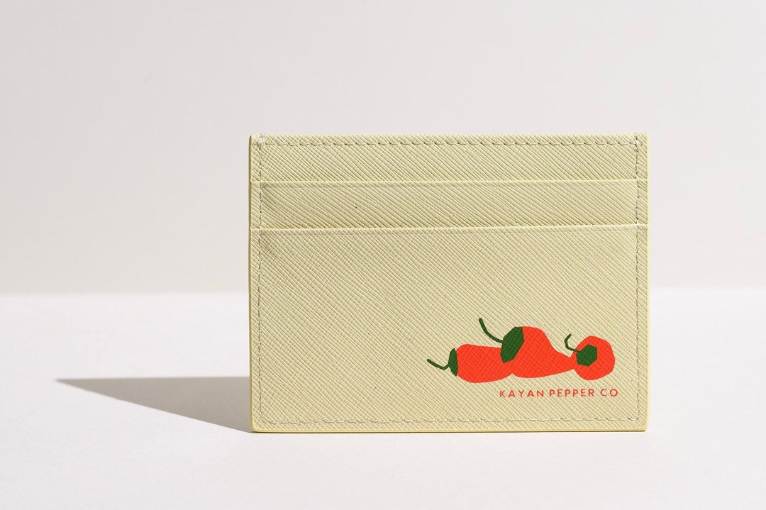 Kayan Pepper - Saffiano Leather Card Holder - Etsy