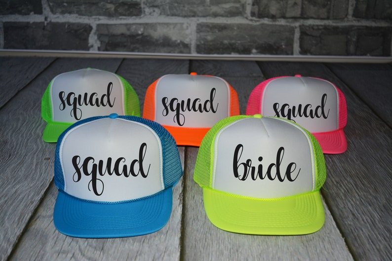Neon Bachelorette Party Hats Bride's Beaches Trucker Hat Etsy