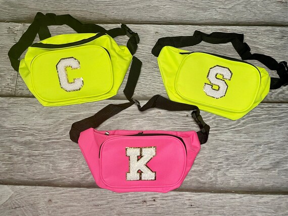 Bachelorette Party Neon Fanny Pack Chenille Letter Patch Fanny Pack Chenille Bachelorette Party Bag Initial Fanny Pack Neon Custom Fanny Etsy Canada