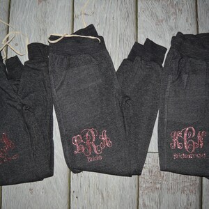 Rose Gold Glitter Joggers, Bachelorette Jogger Pants, Ladies Bride To Be Joggers Sweatpants, Maid of Honor, I do Crew sweat pants, bach