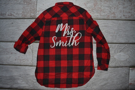 personalized flannel shirts bridesmaids