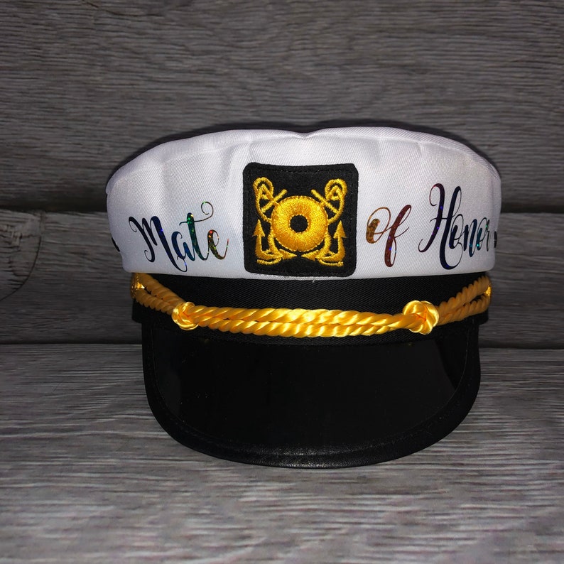 Bride Captain Hat With Veil Bride's Captain Hat Etsy