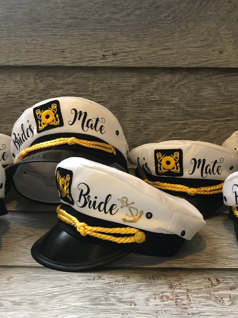 Veil Nautical Captains Hat Captain's Hat Bride's Etsy