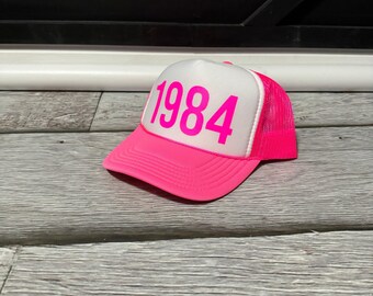 Neon trucker hat,  birthday trucker hat, matching trucker hats, snap back hat, custom trucker hat, trucker hat men, trucker hat, any saying