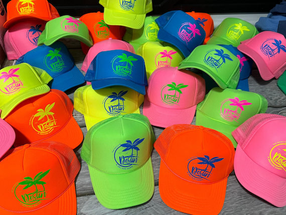 Neon Bachelorette Party Hats, beach bachelorette trucker hat, Bride neon hat, Adjustable neon trucker hats, Personalized, custom, any saying