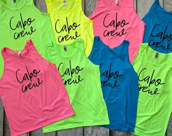 Bachelorette Party Shirts, neon bride squad shirts,  Racerback Tank Top, Neon Bachelorette Tanks, bridesmaid, maid of honor, bride