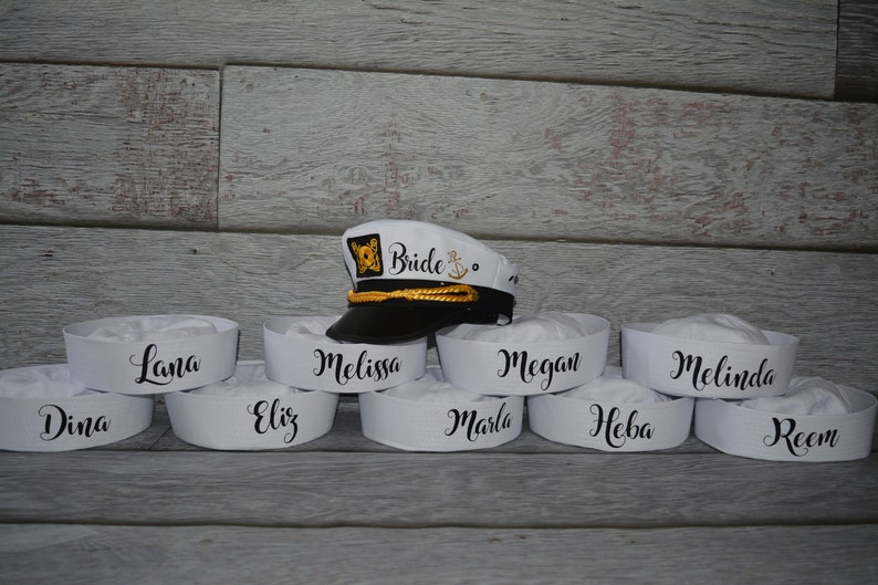 Veil Nautical Captain's Hat bride's captain hat Etsy