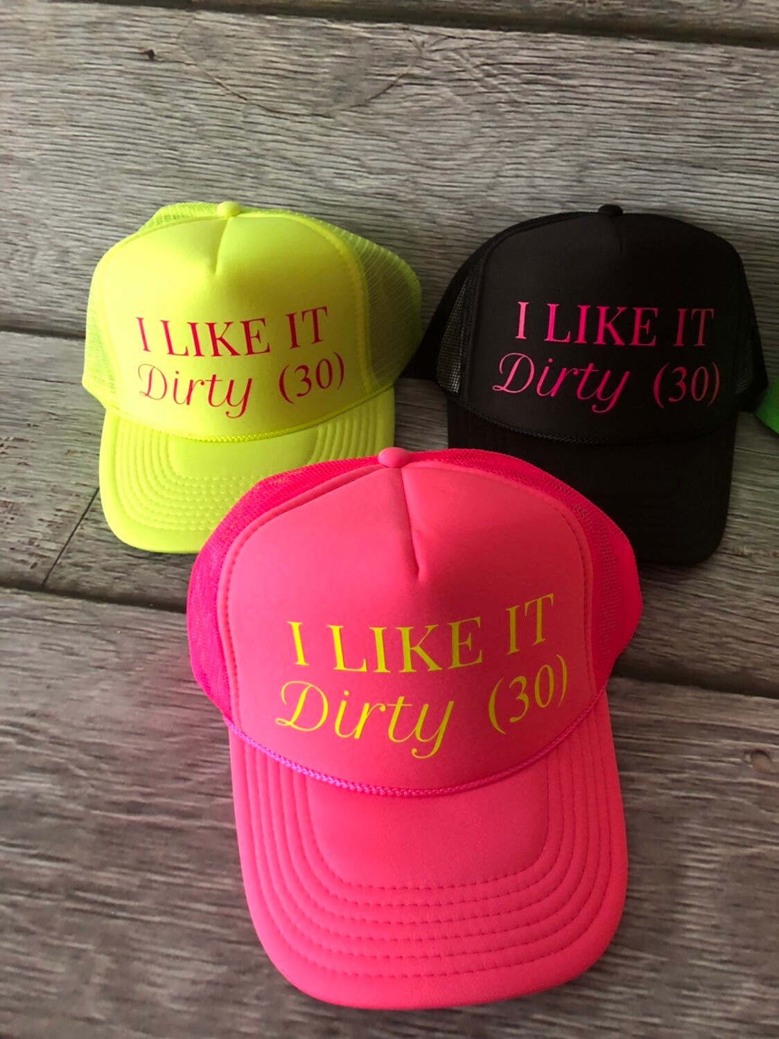 Neon Birthday Party Hats 30th Birthday Neon Hat Dirty Thirty Etsy