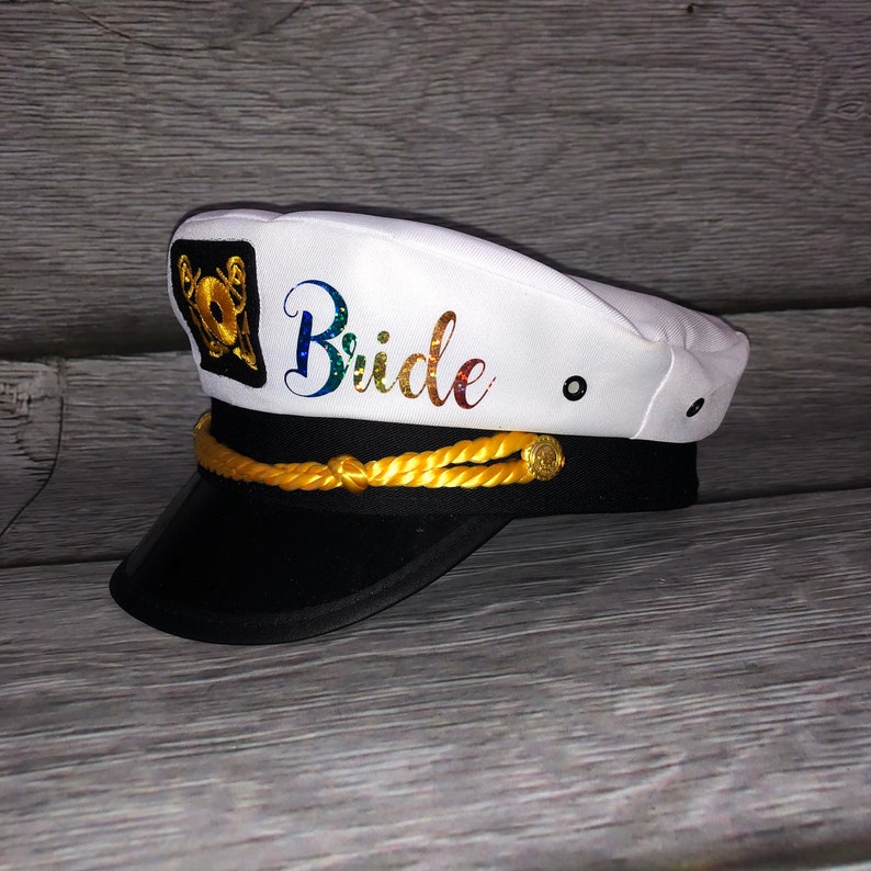 Bride Captain Hat With Veil Bride's Captain Hat Etsy