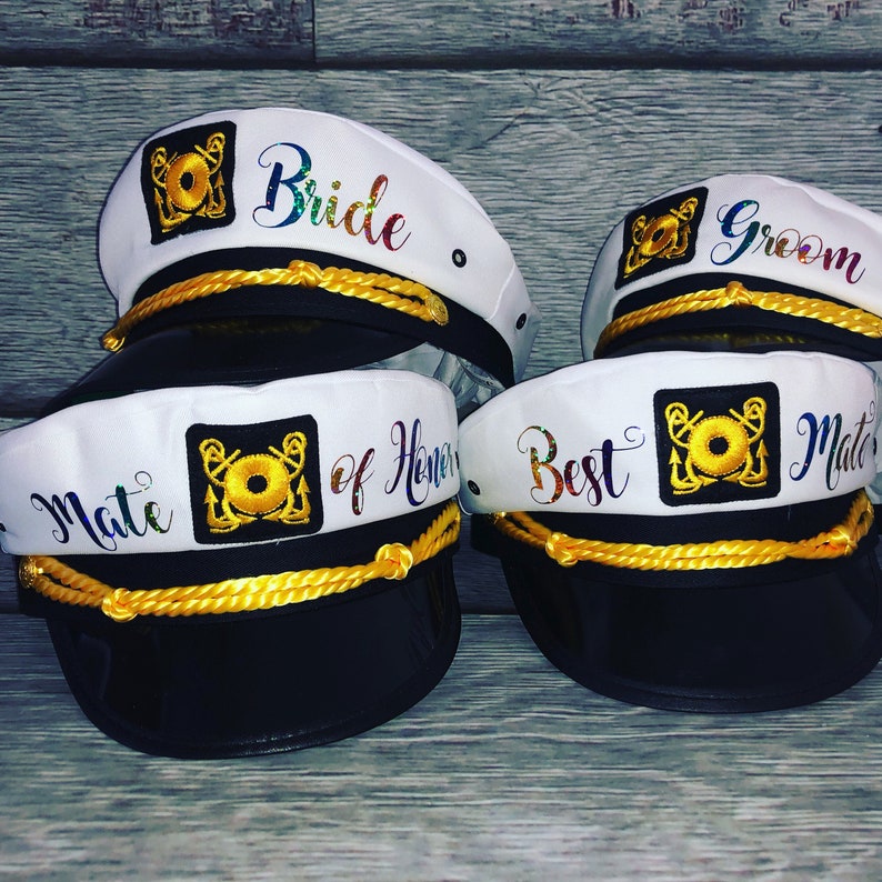 Bride Captain Hat With Veil Bride's Captain Hat Etsy