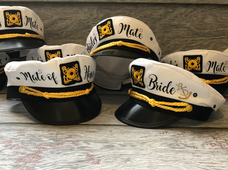 Veil Nautical Captains Hat Captain's Hat Bride's Etsy