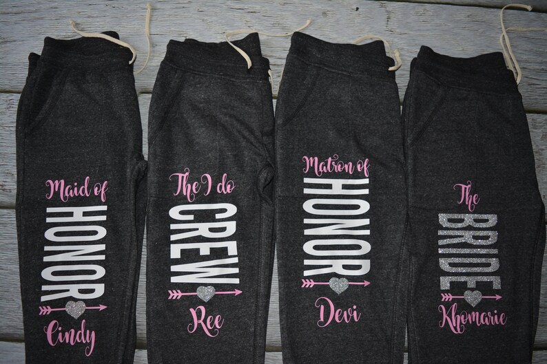 Ladies Bride to Be Joggers Sweatpants Maid of Honor I Do Crew | Etsy