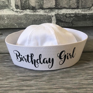 veil Nautical Captains Hat, birthday girl captain hat, bride&#39;s crew hat, skipper, yacht - sailor bachelorette hat, nauti bride hat,