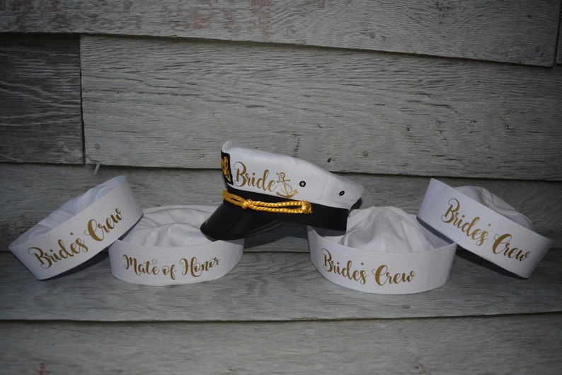 Bride Captain Hat With Veil Bride's Captain Hat Etsy