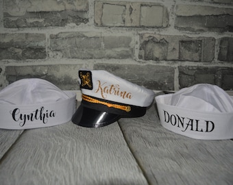 Custom Nautical Captain Hat, Bachelorette Party, Bride Crew