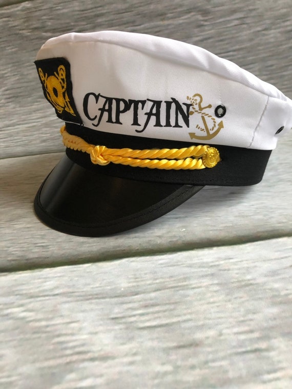 Veil Nautical Captains Hat, Captain's Hat, Bride's Crew Hat