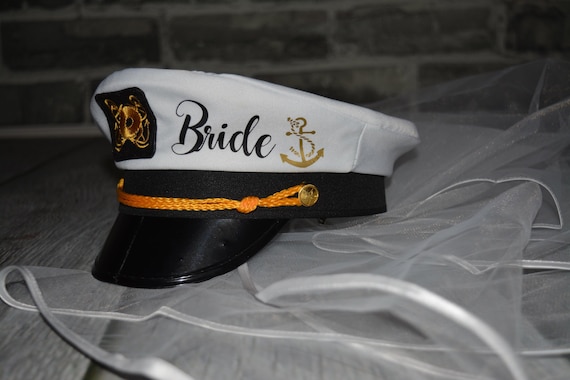 Bride Captain Hat With Veil Bride's 