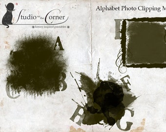 Photo Clipping Masks, Digital Clipping Masks, Alphabet Clipping Mask, Photography, Digital Photography, Instant Download