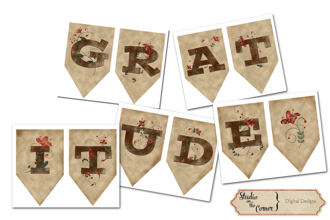 Thanksgiving Banner, Gratitude Banner, Digital Thanksgiving Banner ...