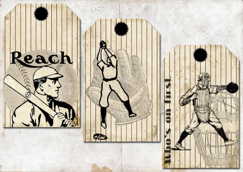 Play Ball Printable Gift Tags, Baseball Gift Tags, Gift Tags for Him ...