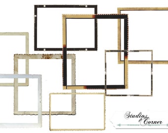 Digital Scrapbook Frames, Film Frames, Digital Frames, Scrapbook Frames, Vintage Film Frames,