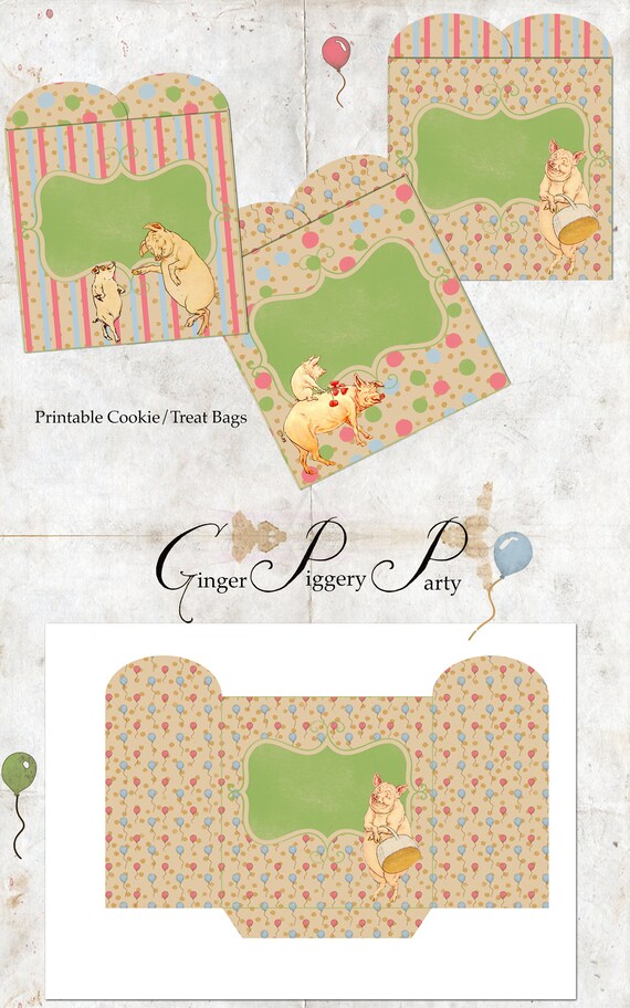 Printable Party Favor Bag Printable Treat Bag DIY Printable Etsy