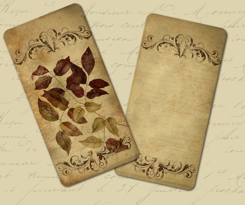 Autumn Leaves Printable Tags, Editable Tags, Fall Tags, Colored Leaves ...