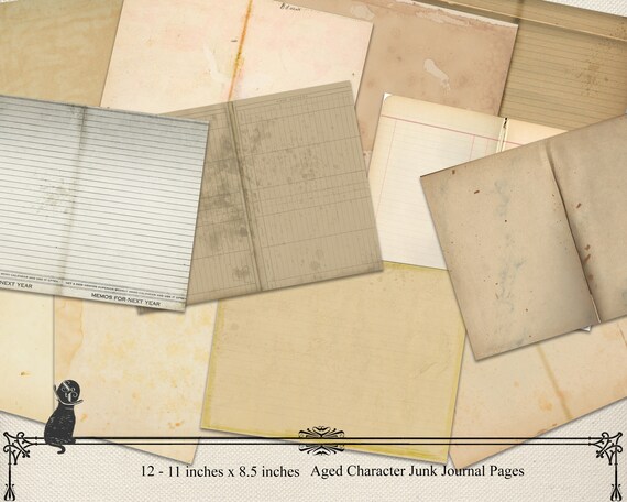Distressed Junk Journal Pages