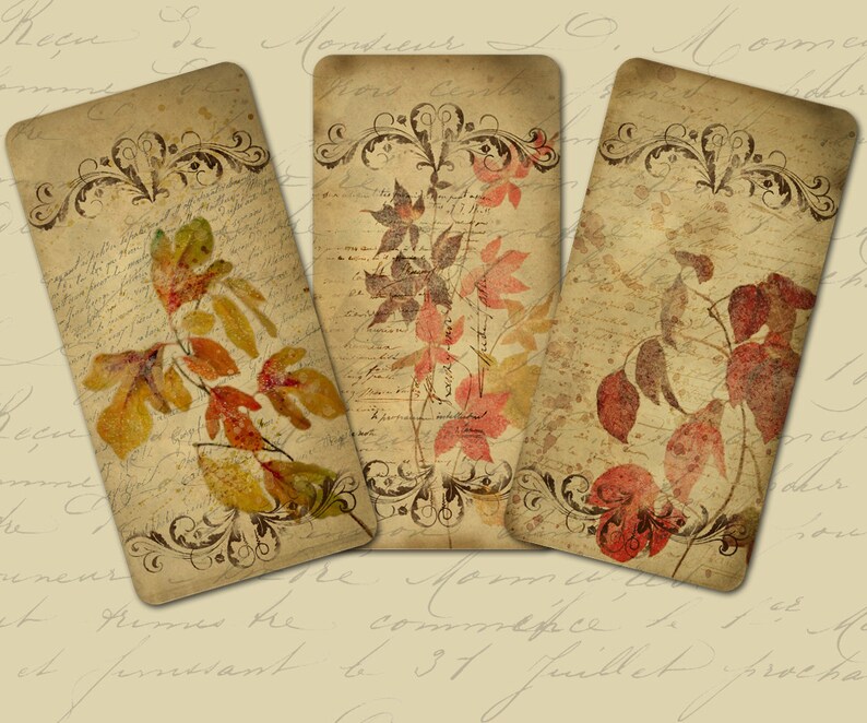 Autumn Leaves Printable Tags, Editable Tags, Fall Tags, Colored Leaves ...