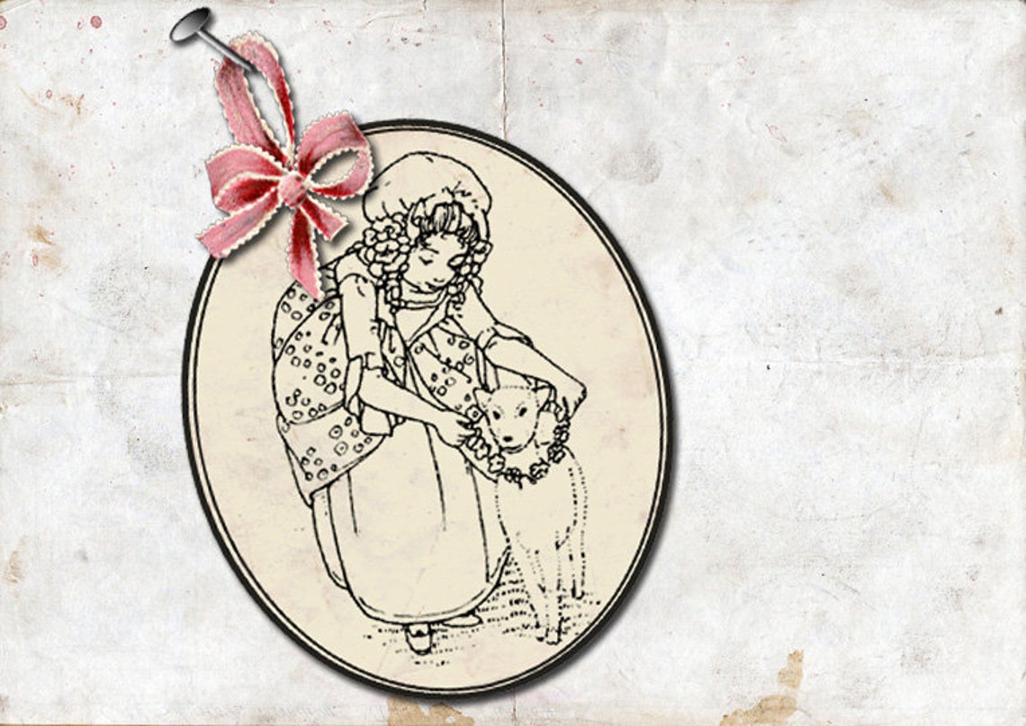 Printable Gift Tags Vintage Printable Tags Little Girl Tags | Etsy