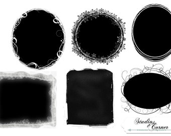 Six Digital Photo Masks,Digital Clipping Masks, Photoshop Clipping Masks, Photoshop Masks,