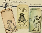 Printable Teddy Bear Tags, Teddy Bear Gift Tags, DIY Gift Tags, Digital Gift Tags, Instant Download