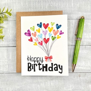 Happy Birthday Card  | Blank inside, envelope included