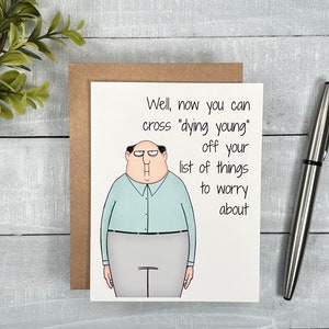 Funny Birthday card | Blank or Your Personalized message inside | For sister, brother, mom, dad, coworker, best friend, boss | Over the Hill