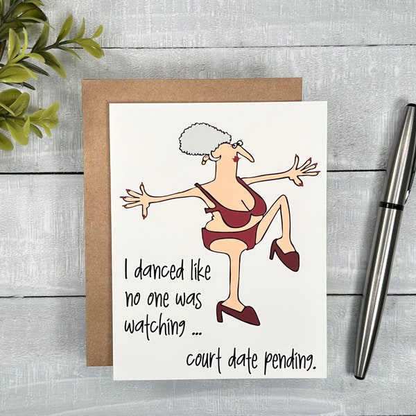 Funny card | Blank or Your Personalized message inside | birthday, thinking of you, thank you, just because, friendaversary, any occasion